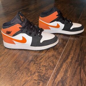 Nike Air Jordan Sneakers - Black and Orange